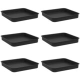  Kvadratna posuda za cvijeće 6 pcs Crna 15 x 15 x 2 cm Plastika | Eponuda.ba