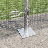 vidaXL varjena žična ograja s 7 podnožji 1,2 x 10 m pocinkano jeklo | Shoptok.si