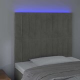  Uzglavlje svjetlosivo 100x5x118/128 cm baršunasto | shoptok.hr