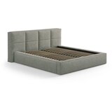 Micadoni Zelena oblazinjena zakonska postelja s prostorom za shranjevanje z letvenim dnom 200x200 cm Simon Darren – | Shoptok.si
