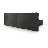 Micadoni Home Crni tapecirani bračni krevet s prostorom za odlaganje s podnicom 200x200 cm Mamaia – | shoptok.hr