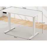  Nastavljiva višina mize 120 x 60 cm električna stoječa miza, rustikalna bela | Shoptok.si