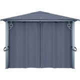  Sjenica sa zastorima i LED svjetlima 400 x 300 cm antracit | shoptok.hr