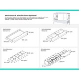 MID.YOU Postelja Lio, 90x200, Bela, Bor, Masivno | Shoptok.si