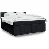 vidaXL Box spring postelja z vzmetnico črna 180x200 cm blago | Shoptok.si