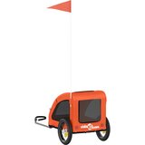 Prikolica za bicikl za ljubimce narančasta od tkanine i željeza | shoptok.hr