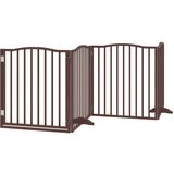  Vrata za pse s vratašcima 4 panela sklopiva 320 cm drvo topole | shoptok.hr