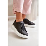Boto Low Women's Sneakers On Platform Made Of Eco Leather Black Nevelena | shoptok.hr