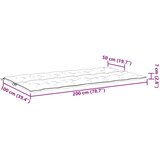  Jastuk za vrtnu klupu sivi 200 x (50+50) x 7 cm tkanina Oxford | shoptok.hr