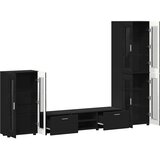  Set TV komoda FLORIN 3 kom. Crna Konstruirano drvo | shoptok.hr