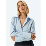  Slim Fit Basic Shirt Long Sleeve Wide Cuff Detail Cotton