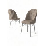 Hanah home Set od 4 trpezarijske stolice Rhythm Cappuccino-bijela | Eponuda.ba
