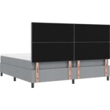  Postelja s škatlo za vzmet z vzmetnico in LED lučjo svetlo siva 200x200 cm tkanina, (22083068) | Shoptok.si