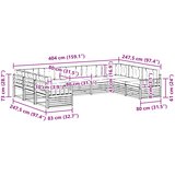  Set vanjskih sofa 9 kom. Prirodna i svijetlo siva 404 x 247,5 x 73 cm | shoptok.hr