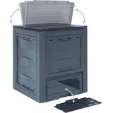  Vrtni kompostnik 3 kosi sive barve 60x60x73 cm 780 L | Shoptok.si