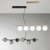  Ondaluce - Visilica na sajli MONILE 6xE14/10W/230V crna/zadimljena crna | Eponuda.com
