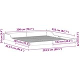  Krevetna konstrukcija Smeđa 200 x 210 cm Čvrsto borovo drvo | shoptok.hr