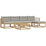  Set vanjskih sofa 6 pcs Bijela i svjetlosiva 79 x 79 x 37 cm | shoptok.hr