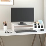  Stalak za monitor bijeli 50 x 24 x 16 cm od masivne borovine | shoptok.hr