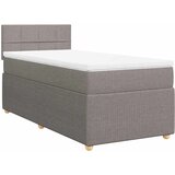  Krevet s oprugama i madracem smeđesivi 90x200 cm od tkanine | shoptok.hr