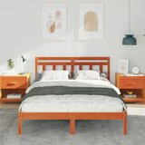  Krevetna konstrukcija Smeđa 120 x 200 cm Čvrsto borovo drvo | shoptok.hr