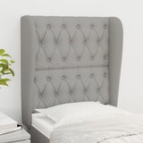  Uzglavlje s ušima svjetlosivo 83 x 23 x 118/128 cm od tkanine | shoptok.hr