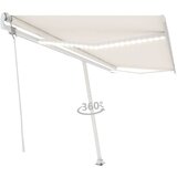  Automatska tenda sa senzorom za vjetar LED 500x350 cm krem | shoptok.hr