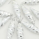 Božićna spirala u obliku kugle 40 pcs Srebrno Plastika | shoptok.hr