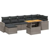  8-dijelni set vrtnih sofa od poliratana s jastucima sivi | shoptok.hr