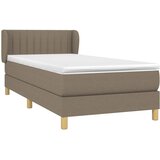  Krevet s oprugama i madracem smeđesivi 90x190 cm od tkanine | shoptok.hr