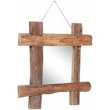  Ogledalo od cjepanica prirodno 50 x 50 cm reciklirana tikovina | shoptok.hr
