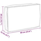  Jastuk Antracit 60 x 40 x 12 cm Oxford tkanina | shoptok.hr