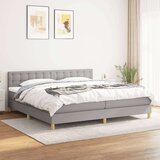  Krevet s oprugama i madracem svjetlosivi 200 x 200cm od tkanine Cijene