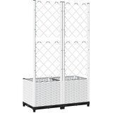  Vrtna sadilica s rešetkom bijela 80 x 40 x 136 cm PP | shoptok.hr