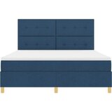  LED Box Spring Krevet s uzglavljem Plava 180 x 200 cm tkanina | shoptok.hr