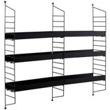 Hanah home Zidna polica Cm-068, 98x21x100 cm, Crna Cijene