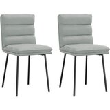 Maison Chic Jedilni stoli - Vzorci stoli 2 kosa svetlo siv žamet A464, (22032227) | Shoptok.si