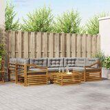  Set vanjskih sofa 7 kom. Prirodna i svijetlo siva | shoptok.hr