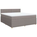 vidaXL Krevet s oprugama i madracem smeđesivi 180x200 cm tkanina | shoptok.hr