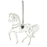  Novogodišnji ukras konjić beli 120mm ( 96110 ) Cene