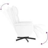  Naslonjač od umjetne kože s osloncem za noge bijeli | shoptok.hr