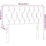 LED uzglavlje crno 100 x 7 x 78/88 cm od tkanine | shoptok.hr