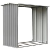  Vrtna ostava za drva od pocinčanog čelika 172x91x154 cm siva | shoptok.hr