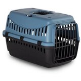 MP BERGAMO gipsy eco transporter za ljubimce sa plastičnim vratima, 58x38x38cm, plavo-crni Cene