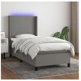  Box spring s madracem LED tamnosivi 90x200 cm tkanina | shoptok.hr
