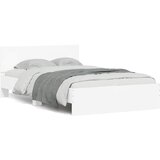 Maison Chic Posteljni okvir - Dvoposteljna postelja - Zakonska postelja z vzglavjem in LED bel 140x200 cm-J16112, (21775413) | Shoptok.si