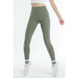 Dewberry 80927 High Waist Ribbed Interlock Womens Tights-MINT Cene
