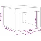  Kava Stol Umjetnički hrast 50 x 50 x 35 cm Konstruirano drvo | shoptok.hr