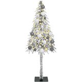 vidaXL Božićno drvce s ukrasnim gudačkim svjetlima Bijelo 120 cm PE | shoptok.hr