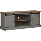 TV ormarić HALDEN 2 klizna vrata sivi 150x40x60 cm puno drvo | shoptok.hr